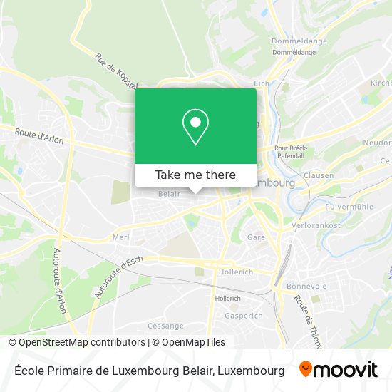 École Primaire de Luxembourg Belair Karte