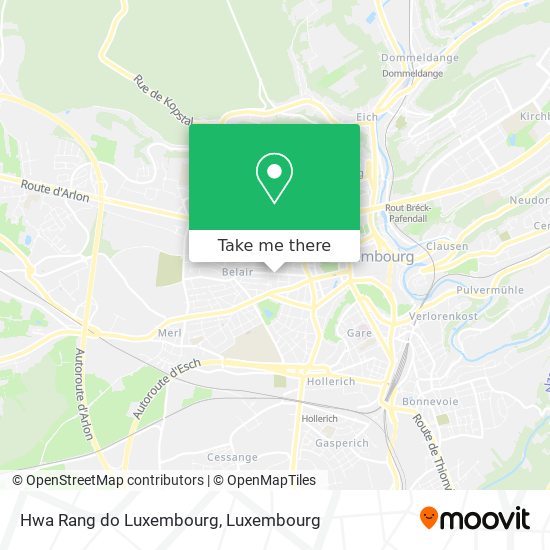 Hwa Rang do Luxembourg Karte