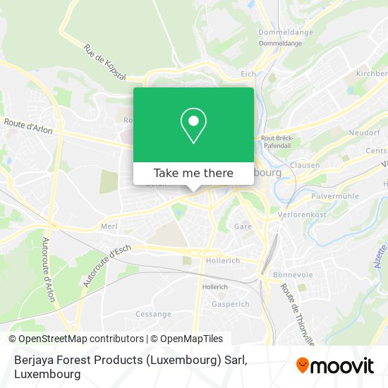 Berjaya Forest Products (Luxembourg) Sarl map