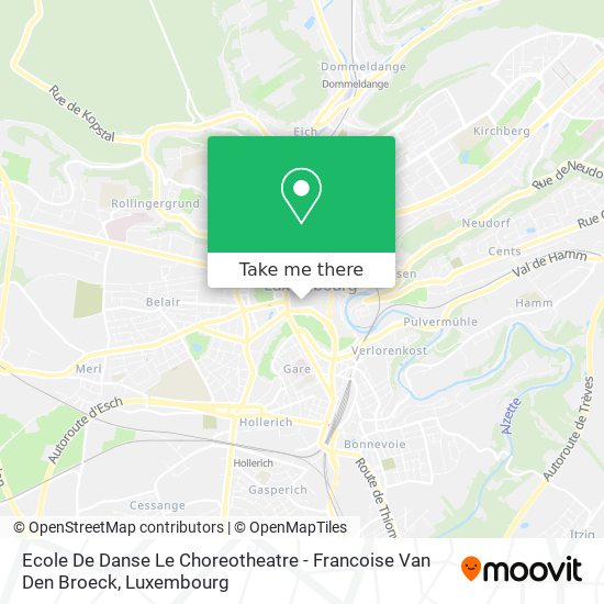 Ecole De Danse Le Choreotheatre - Francoise Van Den Broeck map