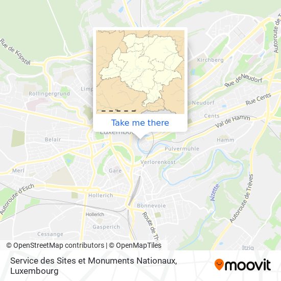 Service des Sites et Monuments Nationaux Karte