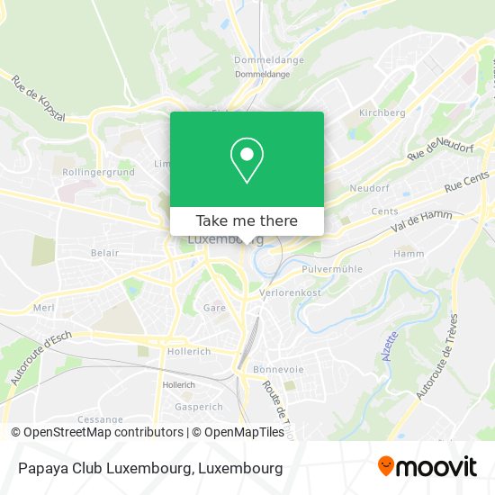 Papaya Club Luxembourg Karte