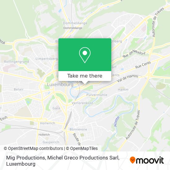 Mig Productions, Michel Greco Productions Sarl map