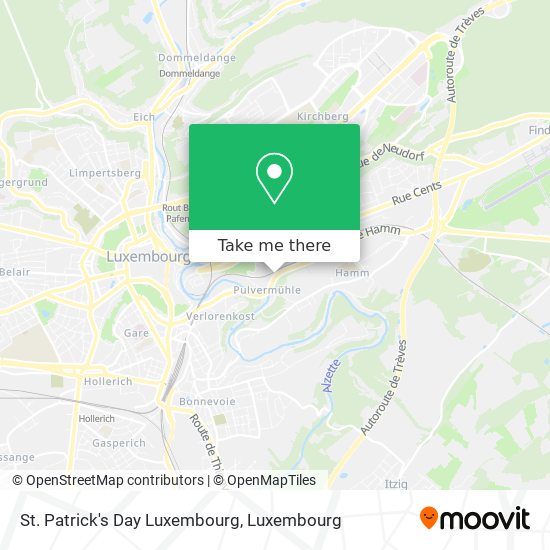 St. Patrick's Day Luxembourg map