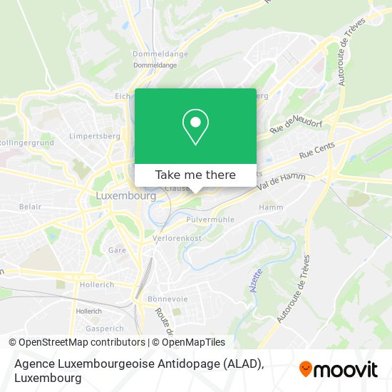 Agence Luxembourgeoise Antidopage (ALAD) Karte
