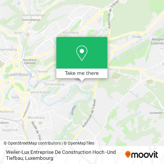 Weiler-Lux Entreprise De Construction Hoch -Und Tiefbau Karte