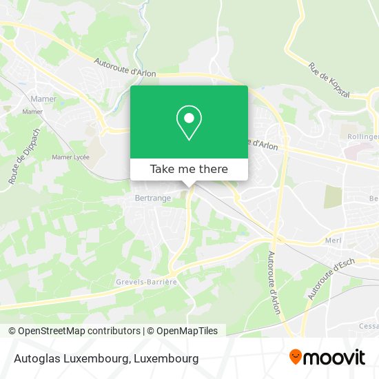Autoglas Luxembourg map