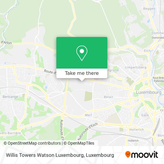 Willis Towers Watson Luxembourg Karte
