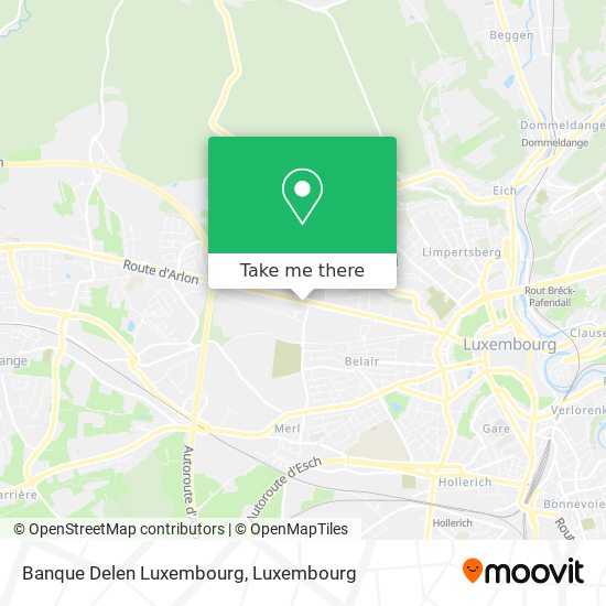 Banque Delen Luxembourg map