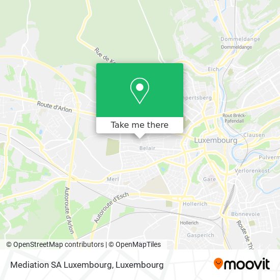Mediation SA Luxembourg Karte