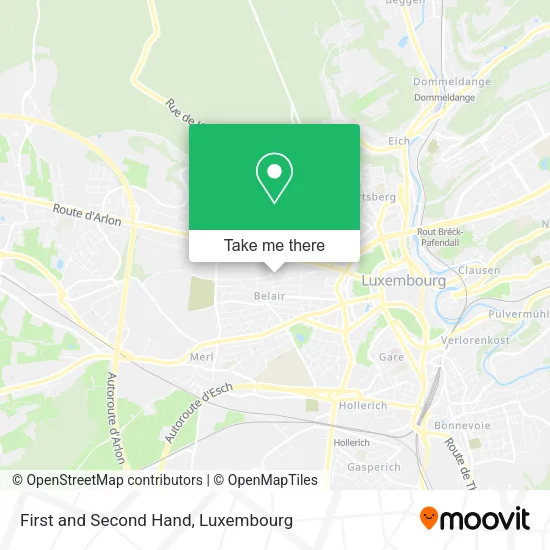 First and Second Hand map