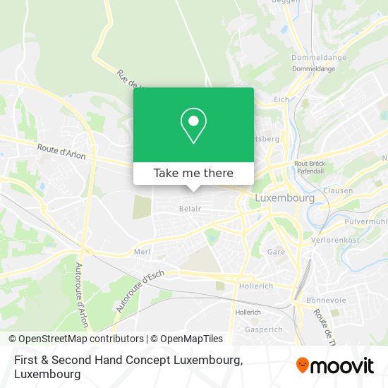 First & Second Hand Concept Luxembourg map