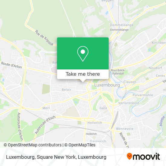 Luxembourg, Square New York map