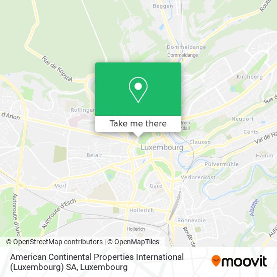 American Continental Properties International (Luxembourg) SA map