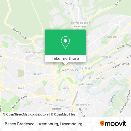 Banco Bradesco Luxembourg map
