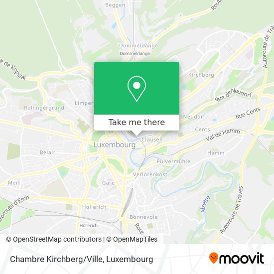 Chambre Kirchberg/Ville map