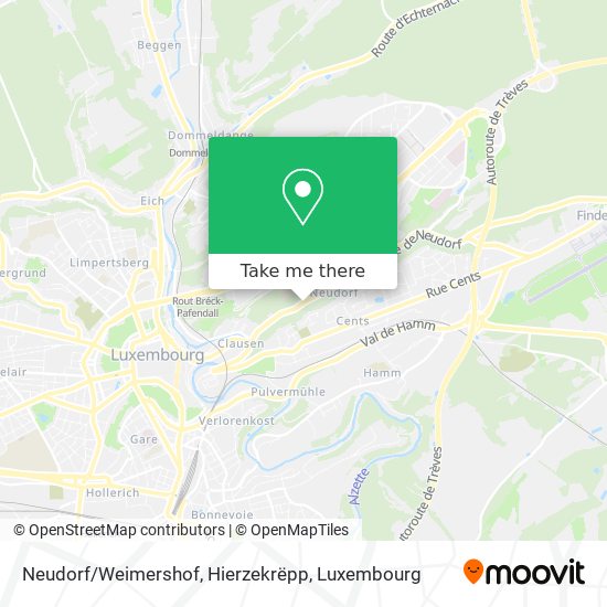Neudorf / Weimershof, Hierzekrëpp Karte