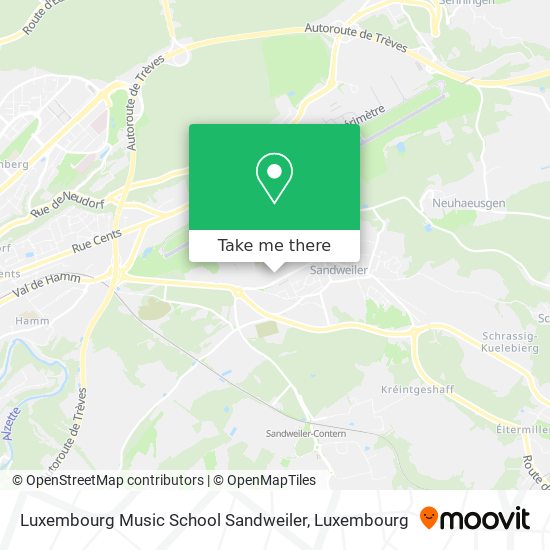 Luxembourg Music School Sandweiler Karte