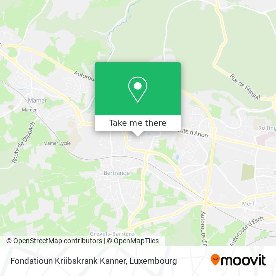 Fondatioun Kriibskrank Kanner map