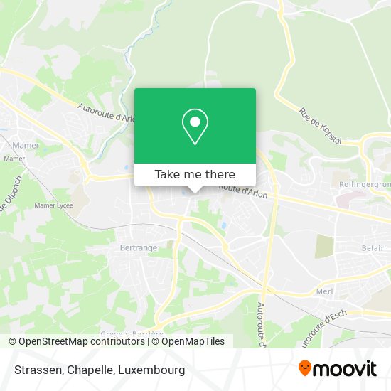 Strassen, Chapelle map