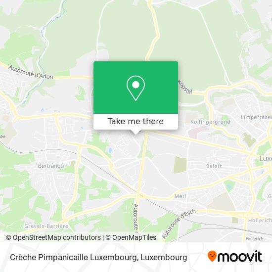 Crèche Pimpanicaille Luxembourg map