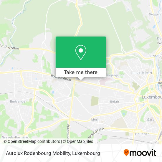 Autolux Rodenbourg Mobility map