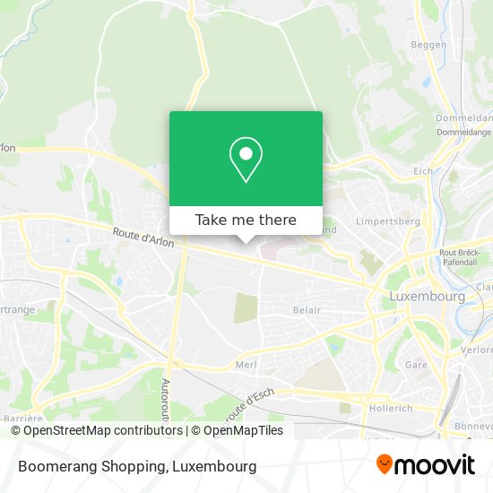 Boomerang Shopping map