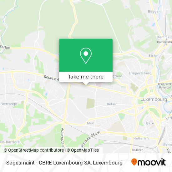 Sogesmaint - CBRE Luxembourg SA map