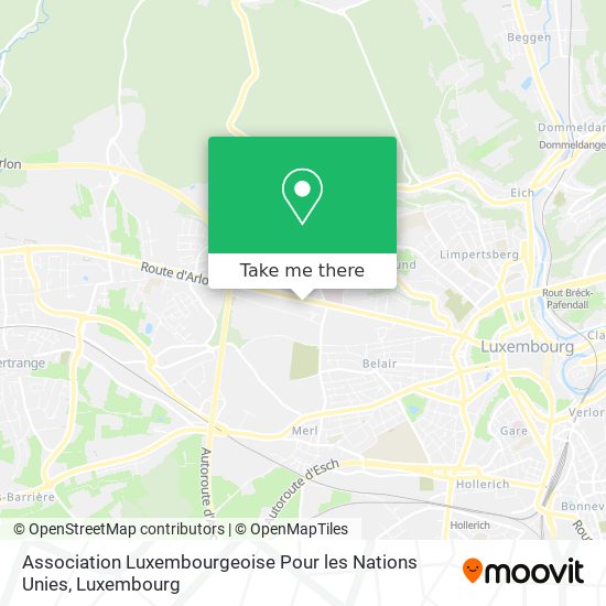 Association Luxembourgeoise Pour les Nations Unies map