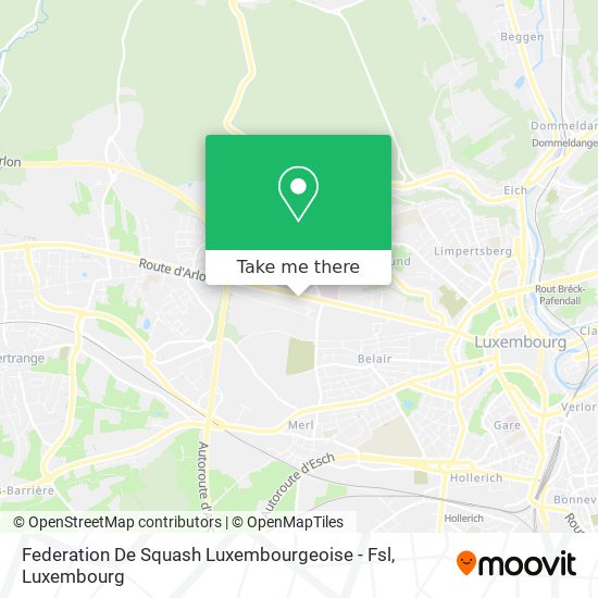 Federation De Squash Luxembourgeoise - Fsl Karte