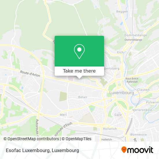 Esofac Luxembourg map