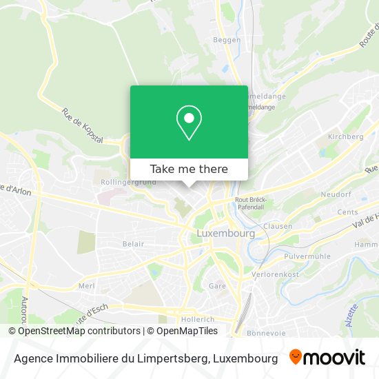 Agence Immobiliere du Limpertsberg map