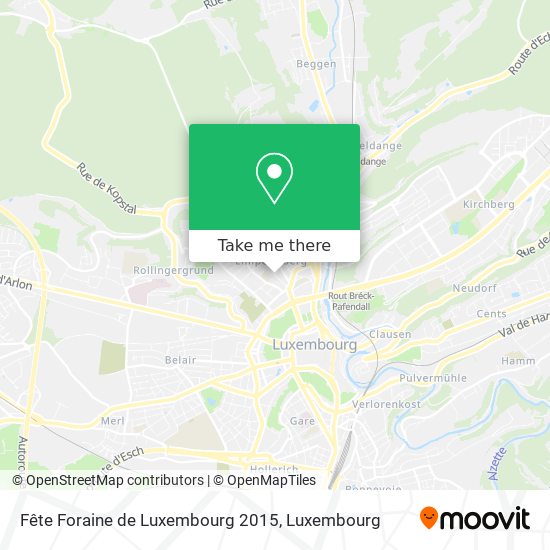 Fête Foraine de Luxembourg 2015 map