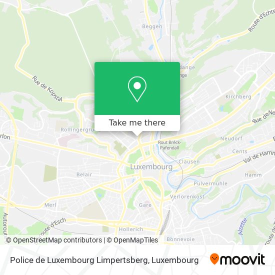Police de Luxembourg Limpertsberg map