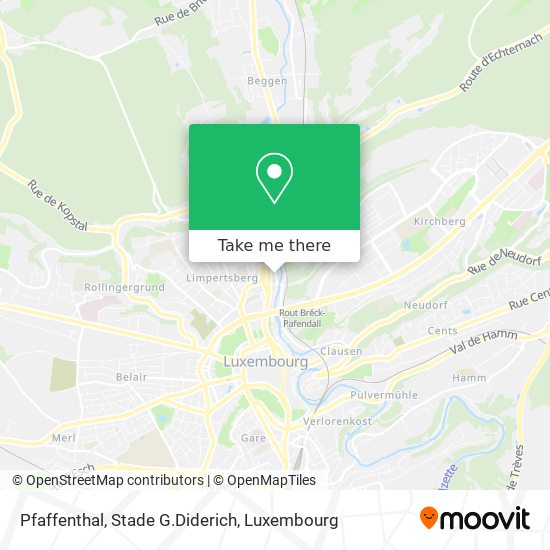 Pfaffenthal, Stade G.Diderich Karte