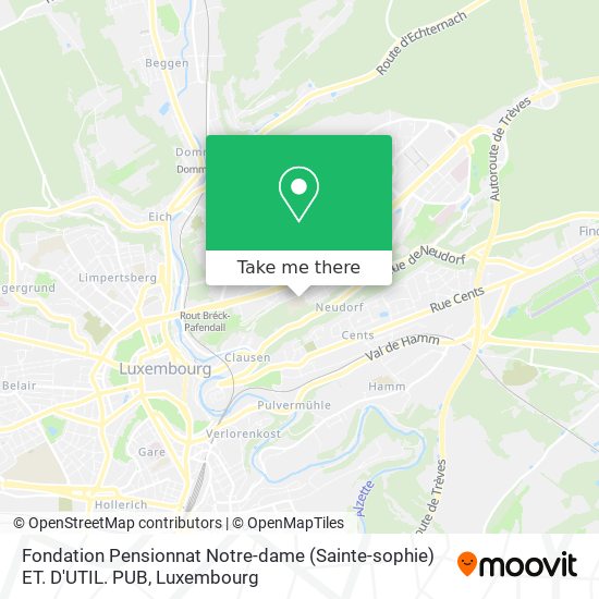 Fondation Pensionnat Notre-dame (Sainte-sophie) ET. D'UTIL. PUB map