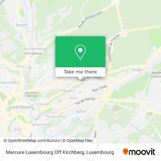 Mercure Luxembourg Off Kirchberg map