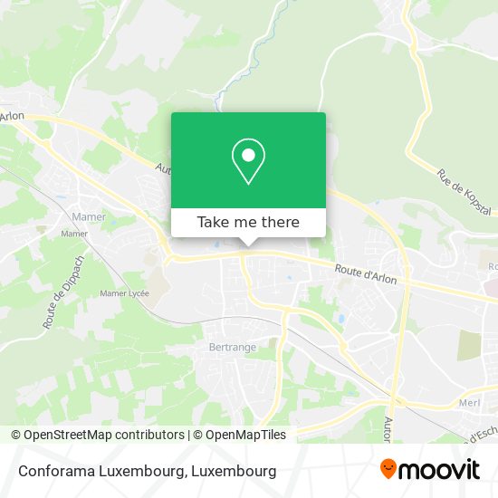 Conforama Luxembourg map