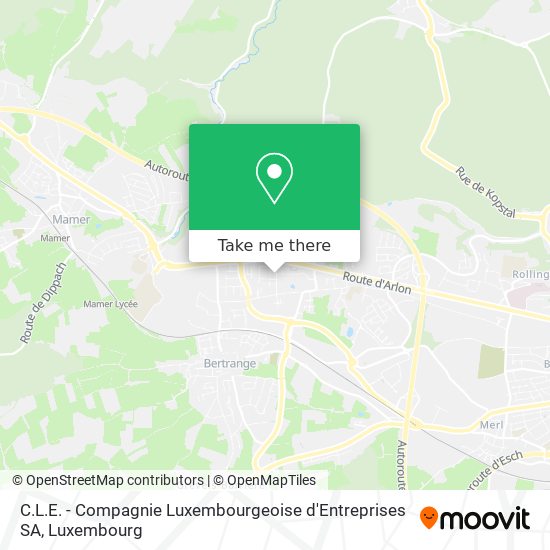 C.L.E. - Compagnie Luxembourgeoise d'Entreprises SA map