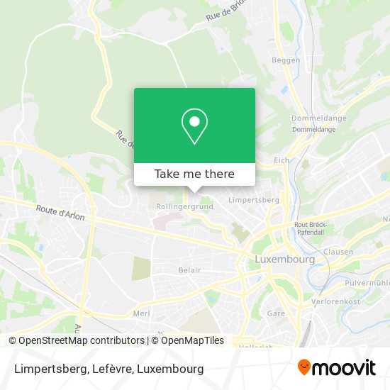Limpertsberg, Lefèvre map