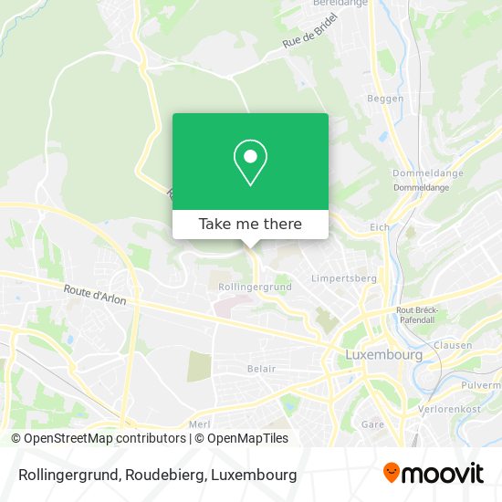 Rollingergrund, Roudebierg map