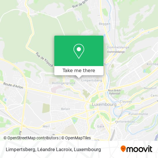 Limpertsberg, Léandre Lacroix map