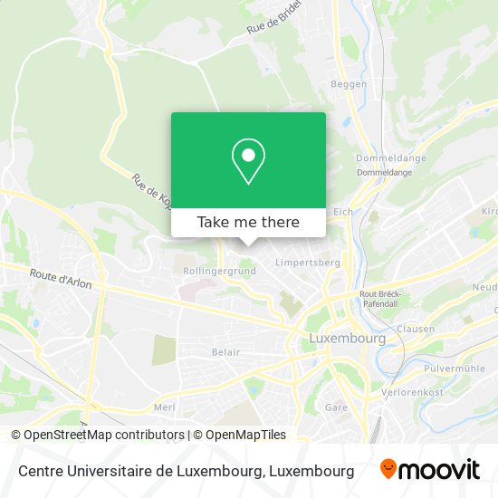 Centre Universitaire de Luxembourg map