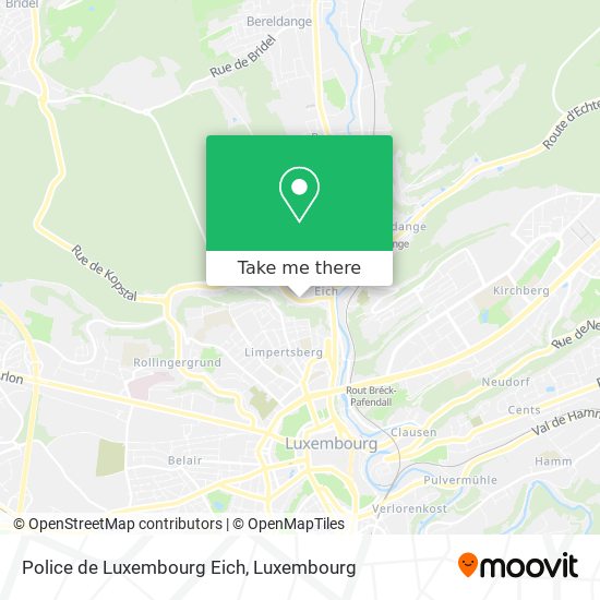 Police de Luxembourg Eich map