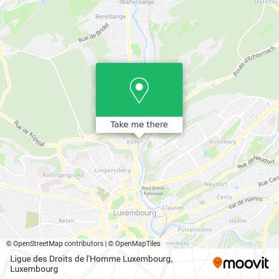 Ligue des Droits de l'Homme Luxembourg map