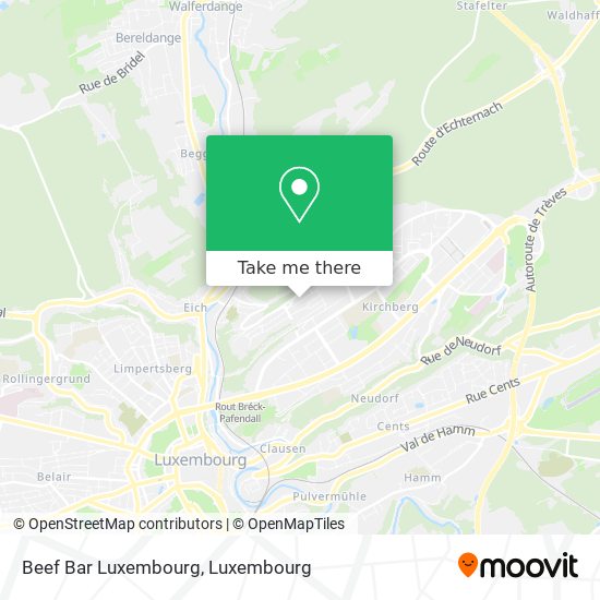 Beef Bar Luxembourg Karte