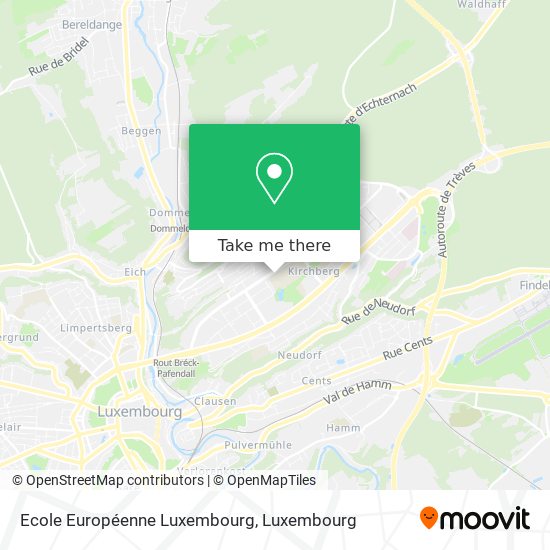 Ecole Européenne Luxembourg map