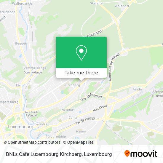 BNL's Cafe Luxembourg Kirchberg map