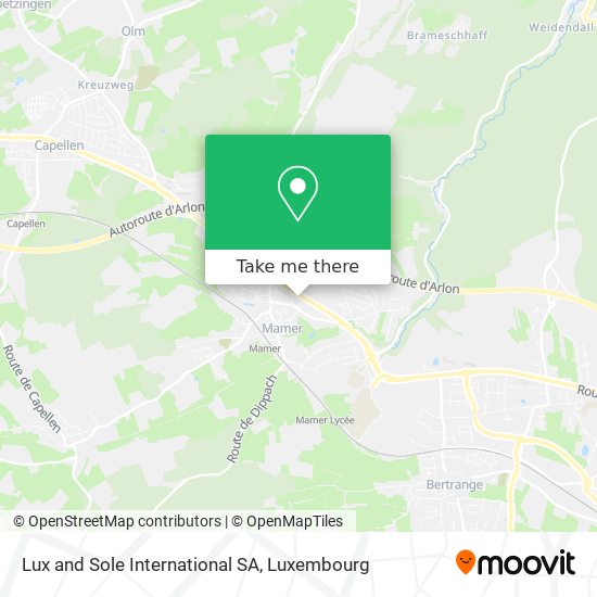 Lux and Sole International SA map