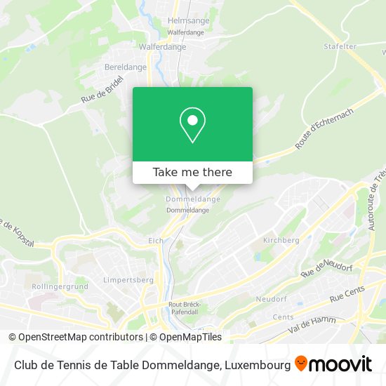 Club de Tennis de Table Dommeldange map